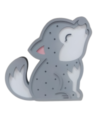 Ξύλινο Παιδικό Φωτιστικό Λύκος