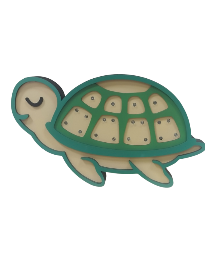 Ξύλινο Παιδικό Φωτιστικό Χελωνάκι