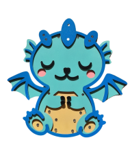 Ξύλινο Παιδικό Φωτιστικό Δράκος