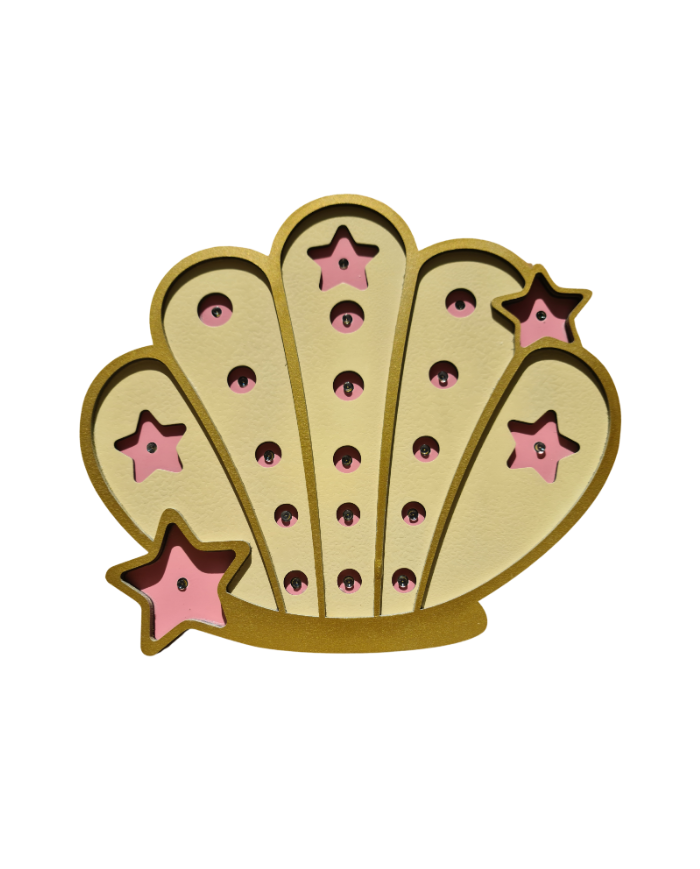 Ξύλινο Παιδικό Φωτιστικό Κοχύλι